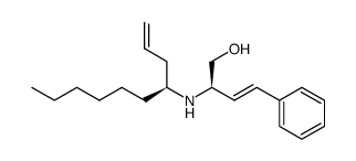 (2R,1'S)-2-(1-hexylbut-3-enylamino)-4-phenylbut-3-en-1-ol结构式