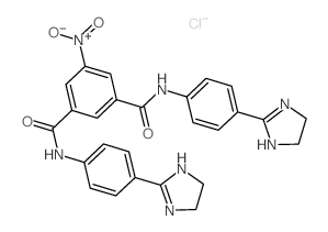 N,N-bis[4-(4,5-dihydro-1H-imidazol-2-yl)phenyl]-5-nitro-benzene-1,3-dicarboxamide Structure