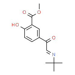 5-[(叔丁基亚氨基)乙酰基]水杨酸甲酯结构式