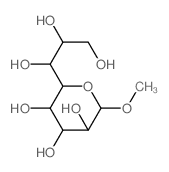 2-methoxy-6-(1,2,3-trihydroxypropyl)oxane-3,4,5-triol结构式
