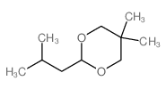 5,5-dimethyl-2-(2-methylpropyl)-1,3-dioxane结构式