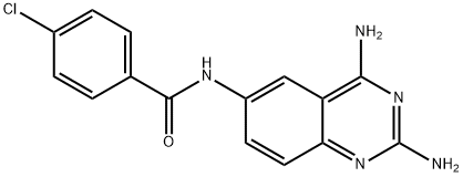 p-Chloro-N-[2,4-diamino-6-quinazolinyl]benzamide结构式