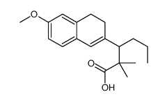 3-(6-methoxy-3,4-dihydronaphthalen-2-yl)-2,2-dimethylhexanoic acid结构式