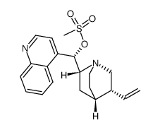 methanesulfonic acid (quinolin-4-yl)(5-vinyl-1-azabicyclo[2.2.2]oct-2-yl)methyl ester结构式