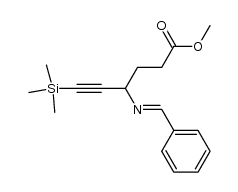 methyl 4-(benzylideneamino)-6-(trimethylsilyl)-5-hexynoate结构式