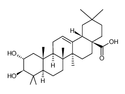(2β,3α)-2,3-二羟基齐墩果-12-烯-28-酸结构式