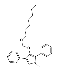 4-(heptoxymethoxy)-1-methyl-3,5-diphenylpyrazole结构式