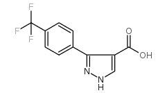 3-(4-三氟甲基苯基)-1H-吡唑-4-羧酸结构式