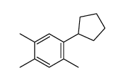1-cyclopentyl-2,4,5-trimethylbenzene结构式