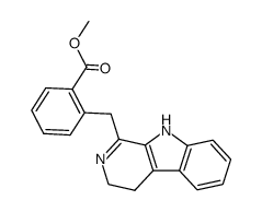 2-(4,9-dihydro-3H-β-carbolin-1-ylmethyl)-benzoic acid methyl ester Structure