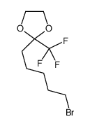 2-(5-bromopentyl)-2-(trifluoromethyl)-1,3-dioxolane structure