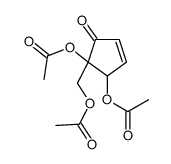 (1,2-diacetyloxy-5-oxocyclopent-3-en-1-yl)methyl acetate结构式