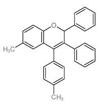 2H-1-Benzopyran,6-methyl-4-(4-methylphenyl)-2,3-diphenyl- Structure