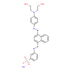 sodium m-[[4-[[p-[bis(2-hydroxyethyl)amino]phenyl]azo]-1-naphthyl]azo]benzenesulphonate Structure