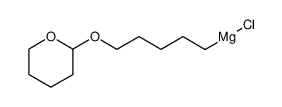 Grignard reagent of 5-chloro-pentanol pyrannyl ether Structure