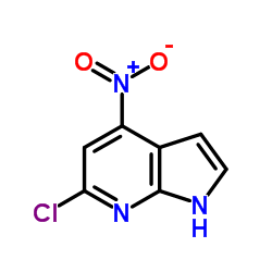 6-Chlor-4-nitro-1H-pyrrolo[2,3-b]pyridin Structure