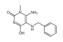 6-amino-5-(benzylamino)-1-methylpyrimidine-2,4-dione Structure