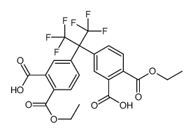 5-[2-(3-carboxy-4-ethoxycarbonylphenyl)-1,1,1,3,3,3-hexafluoropropan-2-yl]-2-ethoxycarbonylbenzoic acid结构式