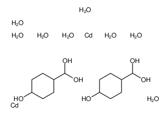 cadmium,(4-hydroxycyclohexyl)methanediol,octahydrate Structure