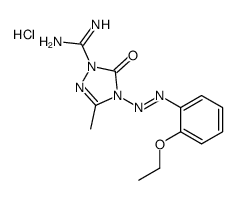 4-[(2-ethoxyphenyl)diazenyl]-3-methyl-5-oxo-1,2,4-triazole-1-carboximidamide,hydrochloride结构式