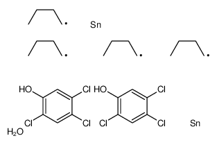 2,4,5-Trichlorophenol-dibutyl-λ2-stannane hydrate (2:2:1) Structure