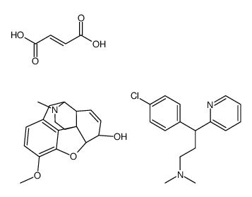 (4R,4aR,7S,7aR,12bS)-9-methoxy-3-methyl-2,4,4a,7,7a,13-hexahydro-1H-4,12-methanobenzofuro[3,2-e]isoquinoline-7-ol,(Z)-but-2-enedioic acid,3-(4-chlorophenyl)-N,N-dimethyl-3-pyridin-2-ylpropan-1-amine结构式