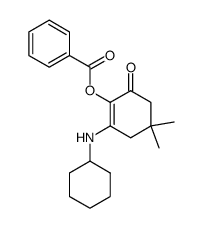 2-Benzoyloxy-3-cyclohexylamino-5,5-dimethyl-2-cyclohexen-1-on结构式
