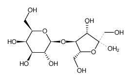 (2S,3R,4S,5R,6R)-2-(((2R,3S,4S)-4,5-dihydroxy-2,5-bis(hydroxymethyl)tetrahydrofuran-3-yl)oxy)-6-(hydroxymethyl)tetrahydro-2H-pyran-3,4,5-triol结构式