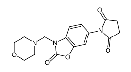1-(2,3-Dihydro-3-(4-morpholinylmethyl)-2-oxo-6-benzoxazolyl)-2,5-pyrro lidinedione Structure