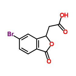 (6-Bromo-3-oxo-1,3-dihydro-2-benzofuran-1-yl)acetic acid结构式