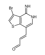 3-(4-amino-3-bromothieno[3,2-c]pyridin-7-yl)prop-2-enal结构式