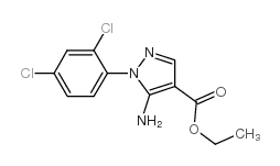 5-氨基-1-(2,4-二氯苯基)-1H-吡唑-4-羧酸乙酯结构式