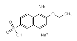 2-Naphthalenesulfonicacid, 5-amino-6-ethoxy-, sodium salt (1:1) Structure