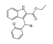 ethyl 3-(bromo(2-chlorophenyl)methyl)-1H-indole-2-carboxylate结构式