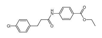 4-(p-Chlorohydrocinnamamido)benzoic acid, ethyl ester Structure
