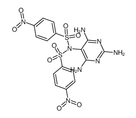 4-nitro-N-((4-nitrophenyl)sulfonyl)-N-(2,4,6-triaminopyrimidin-5-yl)benzenesulfonamide Structure