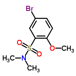 N,N-二甲基-5-溴-2-甲氧基苯磺酰胺结构式