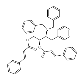 (2R,3s)-o,o-二肉桂酰基-3-二苄基氨基-4-苯基-1,2-丁二醇结构式