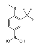 4-Methylthio-3-(trifluoromethyl)phenylboronic acid结构式