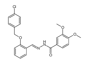 Benzoic acid, 3,4-dimethoxy-, 2-[[2-[(4-chlorophenyl)methoxy]phenyl]methylene]hydrazide Structure