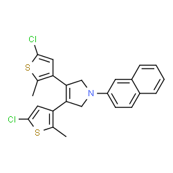 3,4-BIS-(5-CHLORO-2-METHYL-THIOPHEN-3-YL)-1-NAPHTHALEN-2-YL-2,5-DIHYDRO-1H-PYRROLE Structure