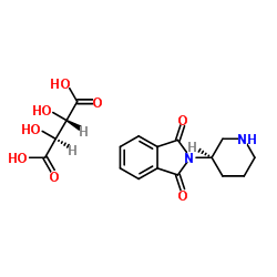 (R)-2-(哌啶-3-基)异吲哚啉-1,3-二酮 (2S,3S)-2,3-二羟基琥珀酸盐结构式