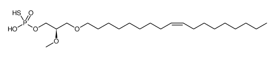 1-Propanol, 2-methoxy-3-[(9Z)-9-octadecenyloxy]-, dihydrogen phosphorothioate, (2R) Structure