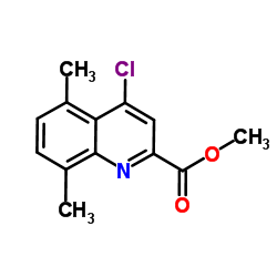 METHYL 4-CHLORO-5,8-DIMETHYLQUINOLINE-2-CARBOXYLATE结构式