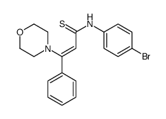 N-(4-bromophenyl)-3-morpholin-4-yl-3-phenylprop-2-enethioamide结构式