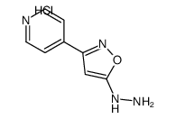 (3-pyridin-4-yl-1,2-oxazol-5-yl)hydrazine,hydrochloride Structure
