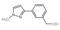 [3-(1-甲基-1H-吡唑-3-基)苯基]甲醇结构式