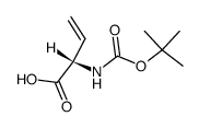 (S)-2-((叔丁氧羰基)氨基)丁-3-烯酸结构式