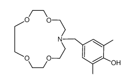 N-(4-hydroxy-3,5-dimethylbenzyl)-1,4,7,10-tetraoxa-13-azacyclopentadecane结构式