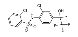2-Chloro-N-(2-chloro-4-(1,1,1-trifluoro-2-hydroxypropan-2-yl)phenyl)benzenesulfonamide结构式